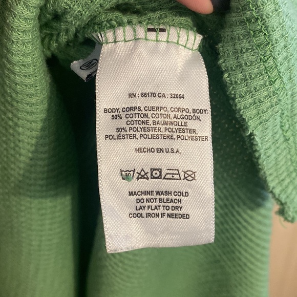 Anthropologie Waffle Knit Long Sleeve Tunic, cute neckline and slits on sides. - Picture 7 of 7